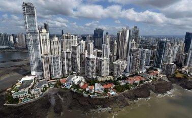 Vista aérea de la Ciudad de Panamá. AFP