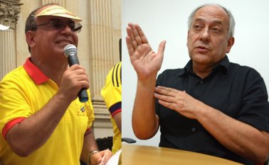De izquiera a derecha: Leonardo Cuéllar Sus, diputado del Centro Democrático suspendido y José Obdulio Gaviria, senador del Centro Democrático. Archivo