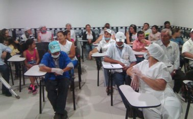 En el sena de Ocaña los vendedores informales fueron capacitados en manipulación de alimentos. Javier Saravia