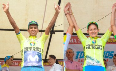 Óscar Soliz (Movistar Team América) y Sérika Gulumá (Raza de Campeones) fueron los campeones. Colprensa