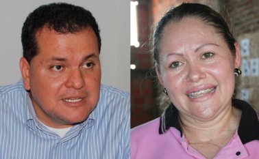 Carlos Jaimes, exconcejal del Partido Liberal y Carime Rodríguez, excandidata del Partido Liberal al Concejo. Archivo