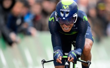 El colombiano Nairo Quintana (Movistar) se ubicó a solo 16 segundos de su compañero de equipo, el líder Ion Izaquirre. AFP