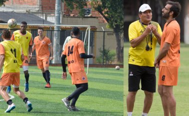 El técnico Prince y el delantero Nanni discutieron este sábado, al finalizar la práctica. Juan Pablo Cohen