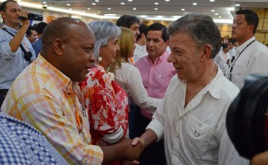 Juan Manuel Santos estuvo en Cúcuta para participar del Foro Nacional de Diputados, en el que explicó los avances del proceso de diálogos de La Habana. Rodrigo Sandoval