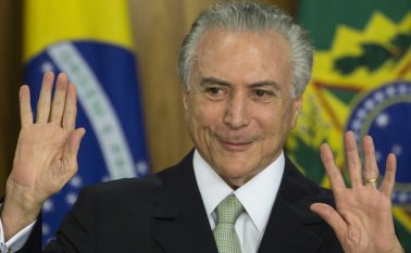 Michel Temer, presidente interino de Brasil. AP