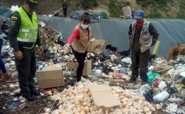 El alimento fue decomisado por funcionarios del Instituto Departamental de Salud. Cortesía