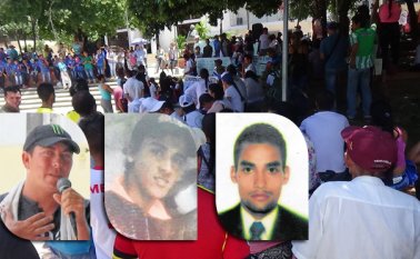 Los jóvenes que viven en el asentamiento Tres de abril son: John Jairo Angarita, Cristian Romero y Jaiver Navarro.
Cortesía