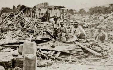 En la época los ranchos eran construidos en madera y paja. Archivo