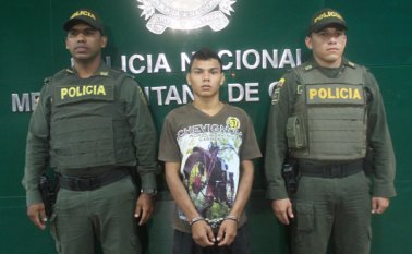 El sujeto fue identificado como Óscar Leonel Martínez Medina, de 19 años, apodado ‘El Menor’. Policía Nacional