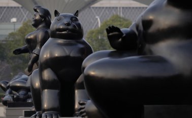 Nueve esculturas monumentales, cada una de más de tres metros de altura y con un peso mayor a dos toneladas, integran esta muestra. Colprensa