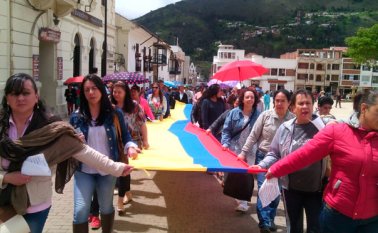 Los profesores exigen al Gobierno nacional mejoras en la atención médica. Roberto Ospino