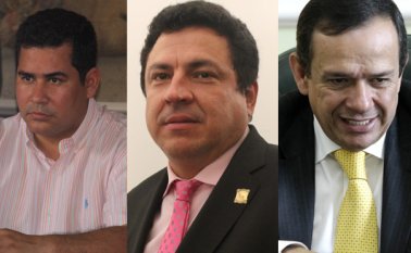 Alejandro Carlos Chacón, representante por Norte de Santander; Miguel Ángel Pinto, representante por Santander; Édgar Gómez Román, representante por Santander. Archivo