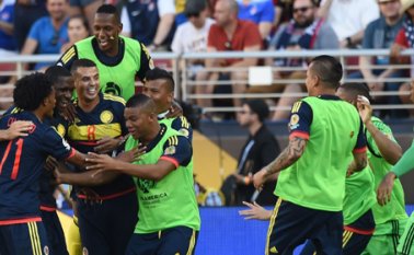 Con goles de Cristian Zapata y James Rodríguez, Colombia le ganó a Estados Unidos. AFP
