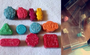 Así serían los dulces que están entregando en las afueras de algunos colegios de Colombia. Cortesía