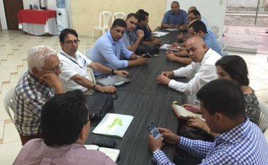 En Ocaña se cumplió una reunión de funcionarios del Igac con alcaldes de la Provincia para analizar la actualización catastral. Javier Sarabia