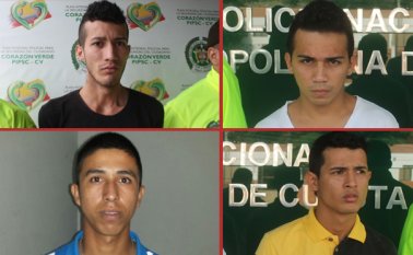 Carlos Alexis Peñaranda (arriba-izquierda), José Leonardo Monsalve (arriba-derecha), Gerson Sepúlveda (abajo-izquierda) y César Andrés Sánchez (abajo-derecha). Cortesía