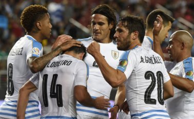 Uruguay 3 - 0 Jamaica. AFP