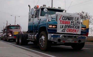 Lo que pedimos es justo, una mejora en el pago de nuestros fletes: Alfonso Medrano, vicepresidente de la Asociación Colombiana de Camioneros. Colprensa