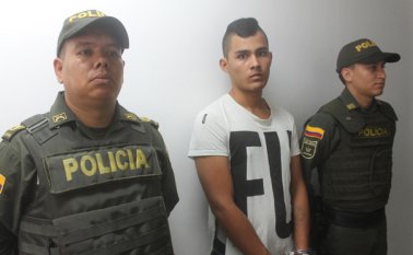López Silva fue enviado a la cárcel por el delito de hurto y porte ilegal de armas. Policía Nacional