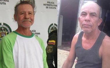 La Policía capturó a Pedro Alcides Manrique Pérez (izquierda), de 56 años, quien apuñaló a Carmen Elí Pineda (derecha). Cortesía