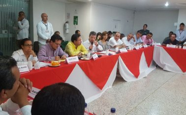 El presidente Santos se reunió ayer con voceros y representantes gremiales de Norte de Santander. Cortesía