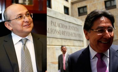 Eduardo Montealegre Lynett (izquierda) es reemplazado por el socio fundador de DLA Piper Martínez Neira. Colprensa