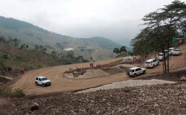 En 2014 se empezó a construir la primera fase de las obras de estabilización en la vía La Donjuana- Durania. Archivo