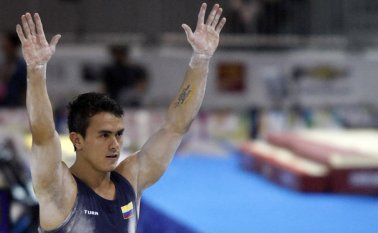 Jossimar Calvo, gimnasta cucuteño. Colprensa