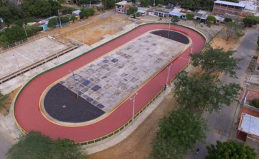 Con el apoyo de la Gobernación y del DPS, en las próximas semanas podrán disfrutar de la nueva pista de patinaje. Cortesía DPS
