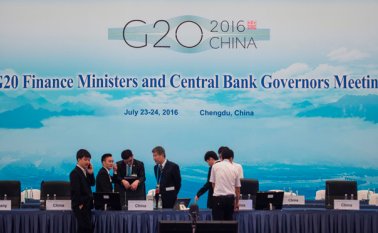 China fue sede del encuentro anual de ministros de finanzas y representantes del sistema bancario de las 20 principales economías del mundo. AFP