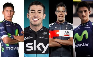 Nairo Quintana, Sergio Luis Henao, Jarlinson Pantano y Winner Anacona. Archivo