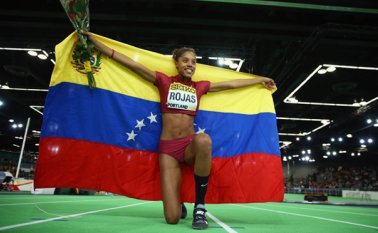 "Vamos a tener una gran lucha Colombia-Venezuela", asegura la atleta venezolana. AFP