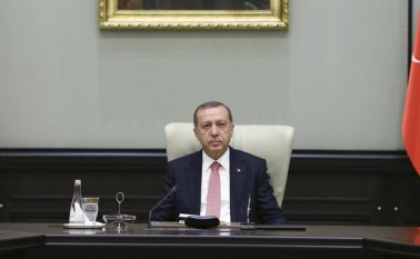 El presidente de Turquía, Recep Tayyip Erdogan, preside una reunión del gabinete. ap