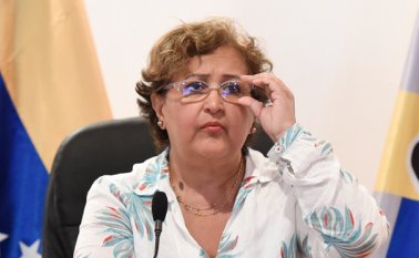 Tibisay Lucena, presidenta del CNE. AFP