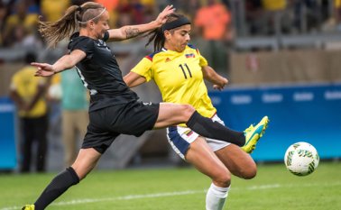 Colombia perdió 1-0 frente a Nueva Zelanda AFP