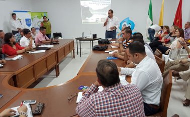 El director de Corponor, Gregorio Angarita Lamk, socializó el Plan de Acción de la entidad ambiental en Ocaña. Cortesía
