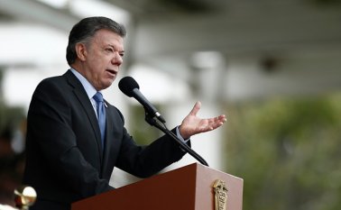 Juan Manuel Santos llegó a la mitad de su segundo mandato. Colprensa