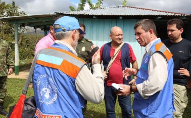 La Misión de Naciones Unidas, los países garantes y el CICR, acompañaron a delegados de las Farc y el Gobierno. Colprensa