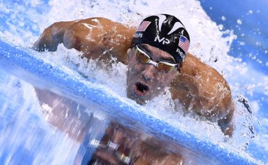 "Desde niño quería hacer algo que nadie hubiera hecho antes, lo estoy disfrutando", expresó Phelps. AFP