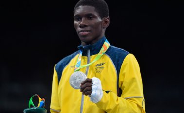 Martínez ganó para Colombia la cuarta presea en boxeo olímpico, tras las tres de bronce obtenidas entre Múnich-1972 y Seúl-1988. AFP