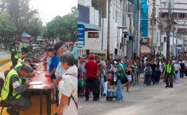 Las colas de salida de San Antonio del Táchira eran gigantescas pero fluidas. No se presentó ningún problema de orden público durante la jornada. Juan Pablo Cohen