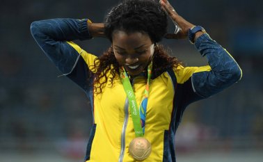 Caterine Ibargüen, campeona olímpica. AFP