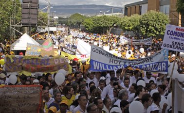 Asé se veía el pasado viernes en la tarde, la llamada calle ancha, cerca de Centrales Eléctricas, donde se llevó a cabo la manifestación de respaldo al gobernador de Norte de Santander, William Villamizar Laguado.  La Opinión