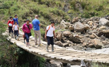 La dificultad de acceso para estudiantes y campesinos a las zonas aledañas a La Camacha podría empeorar, cuando se acentúen las lluvias en el país. Cortesía