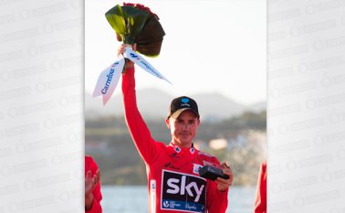 Peter Kennaugh es el primer líder de la Vuelta.
AFP