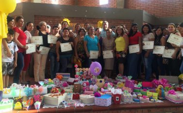 Las mujeres mostraron sus creaciones en el Centro Integral de Atención a la Familia (Ciaf) La Libertad. Cortesía