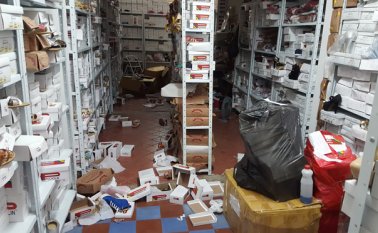 Así quedó uno de los sectores del almacén Cortesía