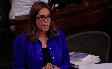 Gina Parody deja parcialmente su cargo de ministra de Educación para hacerle campaña al plebiscito. Archivo