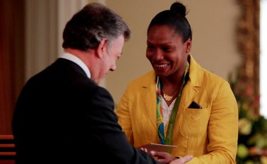 Yuri Alvear fue una de las deportistas colombianas que consiguió estar en el podio en los Juegos Olímpicos de Río 2016. Colprensa