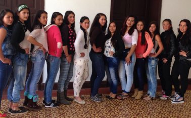 Candidatas que competirán en el Reinado Veredal de la Arveja que se celebrará este fin de semana. Roberto Ospino